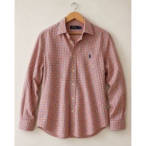 Polo Ralph Lauren Men’s XL Orange Blue Check Button Down Shirt Pony